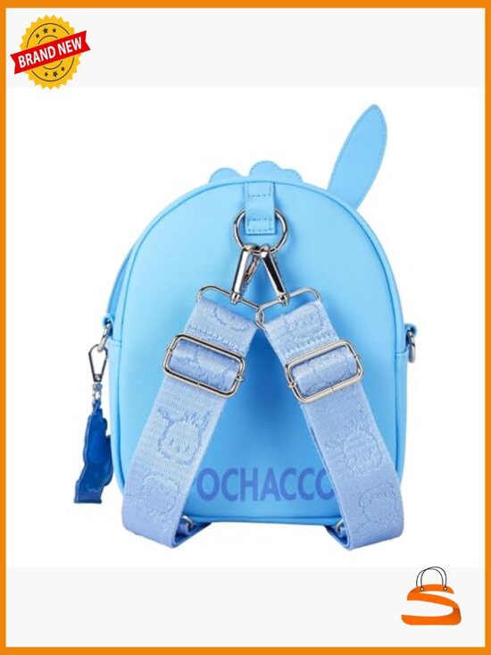 Sanrio Pochacco Convertible Mini Backpack Crossbody, Faux Leather, Zippered